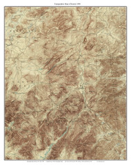 Keene 1896 - Custom USGS Old Topo Map - New York - Adirondack Lakes