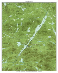 Long Lake 1954 - Custom USGS Old Topo Map - New York - Adirondack Lakes