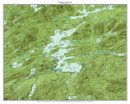 Raquette Lake 1954 - Custom USGS Old Topo Map - New York - Adirondack Lakes