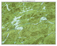 Raquette and Blue Mountain Lakes 1954 - Custom USGS Old Topo Map - New York - Adirondack Lakes