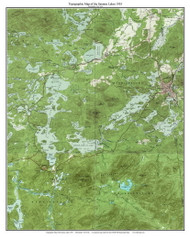 Saranac Lakes 1955 - Custom USGS Old Topo Map - New York - Adirondack Lakes