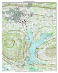 Lake Conway and Conway 1994 - Custom USGS Old Topo Map - Arkansas