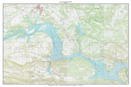 Lake Dardanelle 1993 - Custom USGS Old Topo Map - Arkansas