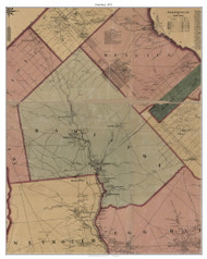 Hamilton Township, New Jersey 1872 Old Town Map Custom Print - Atlantic Co.