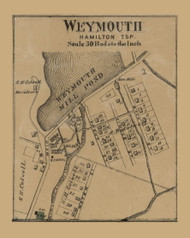 Weymouth Village - Hamilton Township, New Jersey 1872 Old Town Map Custom Print - Atlantic Co.