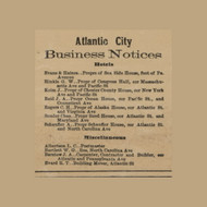Atlantic City Business Notices, New Jersey 1872 Old Town Map Custom Print - Atlantic Co.