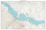 Theodore Roosevelt Lake 1964 - Custom USGS Old Topo Map - Arizona