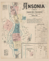 Ansonia, Connecticut 1884 - Old Map Connecticut Fire Insurance Index