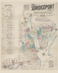 Bridgeport, Connecticut 1884 - Old Map Connecticut Fire Insurance Index