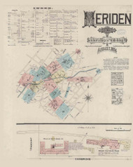 Mariden, Connecticut 1884 - Old Map Connecticut Fire Insurance Index