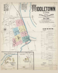 Middletown, Connecticut 1884 - Old Map Connecticut Fire Insurance Index