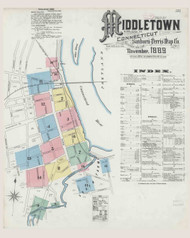Middletown, Connecticut 1889 - Old Map Connecticut Fire Insurance Index