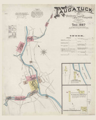 Naugatuck, Connecticut 1887 - Old Map Connecticut Fire Insurance Index