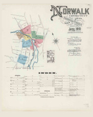 Norwalk, Connecticut 1891 - Old Map Connecticut Fire Insurance Index