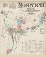Norwich, Connecticut 1885 - Old Map Connecticut Fire Insurance Index