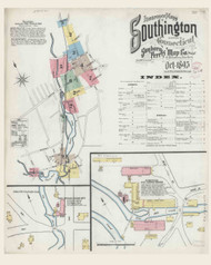 Southington, Connecticut 1895 - Old Map Connecticut Fire Insurance Index