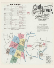 South Norwalk, Connecticut 1895 - Old Map Connecticut Fire Insurance Index