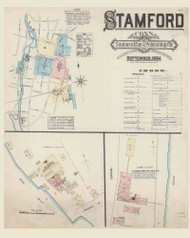 Stamford, Connecticut 1884 - Old Map Connecticut Fire Insurance Index