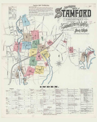 Stamford, Connecticut 1896 - Old Map Connecticut Fire Insurance Index