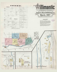 Willimantic, Connecticut 1887 - Old Map Connecticut Fire Insurance Index
