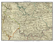 County Cavan, Ireland 1790 Roque - Old Map Custom Reprint