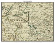 County Farmanagh, Ireland 1790 Roque - Old Map Custom Reprint