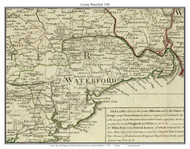 County Waterford, Ireland 1790 Roque - Old Map Custom Reprint