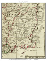 County Wexford, Ireland 1790 Roque - Old Map Custom Reprint