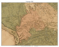Conestoga Township, Pennsylvania 1842 Old Town Map Custom Print - Lancaster Co.