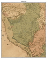Manor Township, Pennsylvania 1842 Old Town Map Custom Print - Lancaster Co.