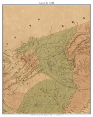 Mount Joy Township, Pennsylvania 1842 Old Town Map Custom Print - Lancaster Co.