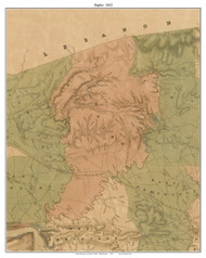Rapho Township, Pennsylvania 1842 Old Town Map Custom Print - Lancaster Co.