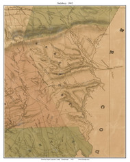Sadsbury Township, Pennsylvania 1842 Old Town Map Custom Print - Lancaster Co.