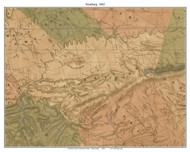 Strasburg Township, Pennsylvania 1842 Old Town Map Custom Print - Lancaster Co.