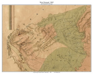 West Donegal  Elizabethtown Township, Pennsylvania 1842 Old Town Map Custom Print - Lancaster Co.