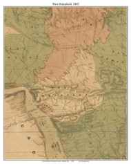 West Hempfield  Columbia Township, Pennsylvania 1842 Old Town Map Custom Print - Lancaster Co.