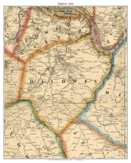 Baldwin Township, Pennsylvania 1862 Old Town Map Custom Print - Allegheny Co.