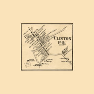 Clinton PO, Pennsylvania 1862 Old Town Map Custom Print - Allegheny Co.