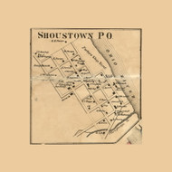 Shoustown PK  Crescent, Pennsylvania 1862 Old Town Map Custom Print - Allegheny Co.