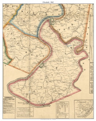 Elizabeth Township, Pennsylvania 1862 Old Town Map Custom Print - Allegheny Co.