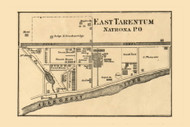 East Tarentum Village  formerly Natrona PO, Pennsylvania 1862 Old Town Map Custom Print - Allegheny Co.