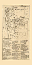 McKeesport PO, Pennsylvania 1862 Old Town Map Custom Print - Allegheny Co.