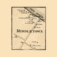 Middletown Village, Pennsylvania 1862 Old Town Map Custom Print - Allegheny Co.