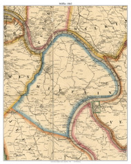 Mifflin Township, Pennsylvania 1862 Old Town Map Custom Print - Allegheny Co.