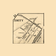 Amity Village  Mifflin, Pennsylvania 1862 Old Town Map Custom Print - Allegheny Co.
