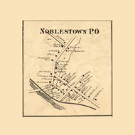 Noblestown  North Fayette, Pennsylvania 1862 Old Town Map Custom Print - Allegheny Co.