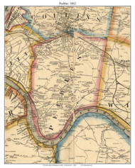 Peebles Township, Pennsylvania 1862 Old Town Map Custom Print - Allegheny Co.