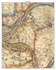 Pitt Township, Pennsylvania 1862 Old Town Map Custom Print - Allegheny Co.