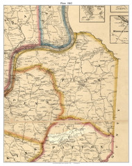 Plum Township, Pennsylvania 1862 Old Town Map Custom Print - Allegheny Co.