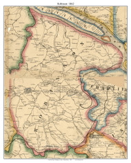 Robinson Township, Pennsylvania 1862 Old Town Map Custom Print - Allegheny Co.